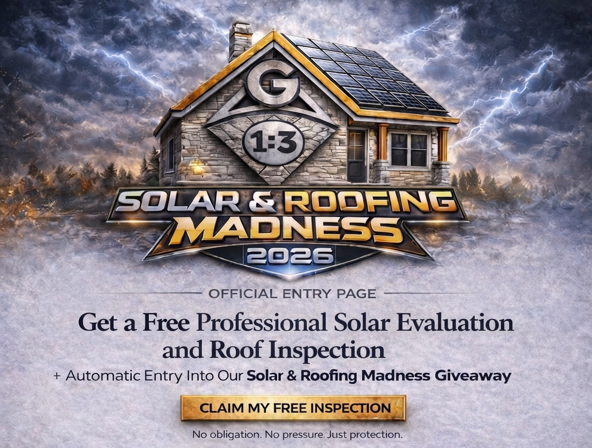 Solar & Roofing Madness 2026 – Official Entry Page – Get a Free Professional Solar Evaluation and Roof Inspection